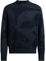 Emporio Armani FW23 Geometric Logo Knit Sweater Navy Blue. 6R1MXM-1MNHZ-0920 Emporio Armani FW23 Geometric Logo Knit Sweater Navy Blue. 6R1MXM-1MNHZ-0920