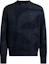 Buy Suéter Tejido Logo Geométrico Azul Marino Emporio Armani FW23. 6R1MXM-1MNHZ-0920