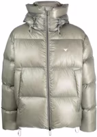 EMPORIO ARMANI FW23 Green Puffer Jacket with Logo Embroidery. 6R1B97-1NKZZ-0606 EMPORIO ARMANI FW23 Green Puffer Jacket with Logo Embroidery. 6R1B97-1NKZZ-0606