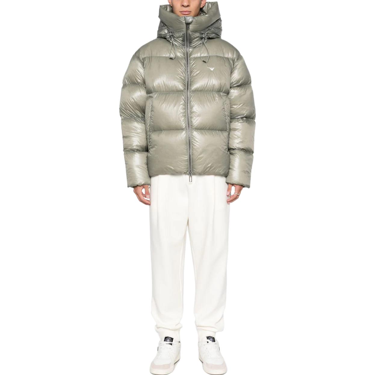 EMPORIO ARMANI FW23  Green Puffer Jacket with Logo Embroidery. 6R1B97-1NKZZ-0606 圖 4