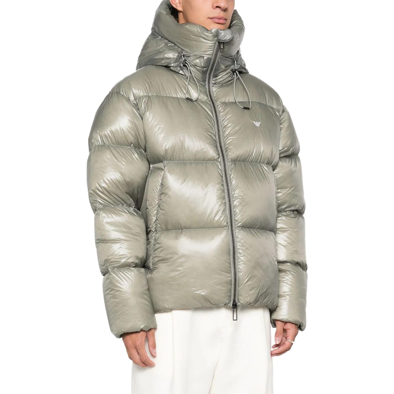 EMPORIO ARMANI FW23  Green Puffer Jacket with Logo Embroidery. 6R1B97-1NKZZ-0606 圖 6