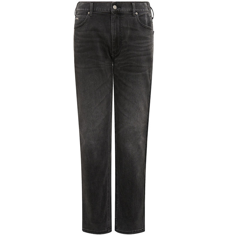 EMPORIO ARMANI FW23  Grey Straight-Leg Button Denim Jeans. 6R1J16-1DQYZ-006