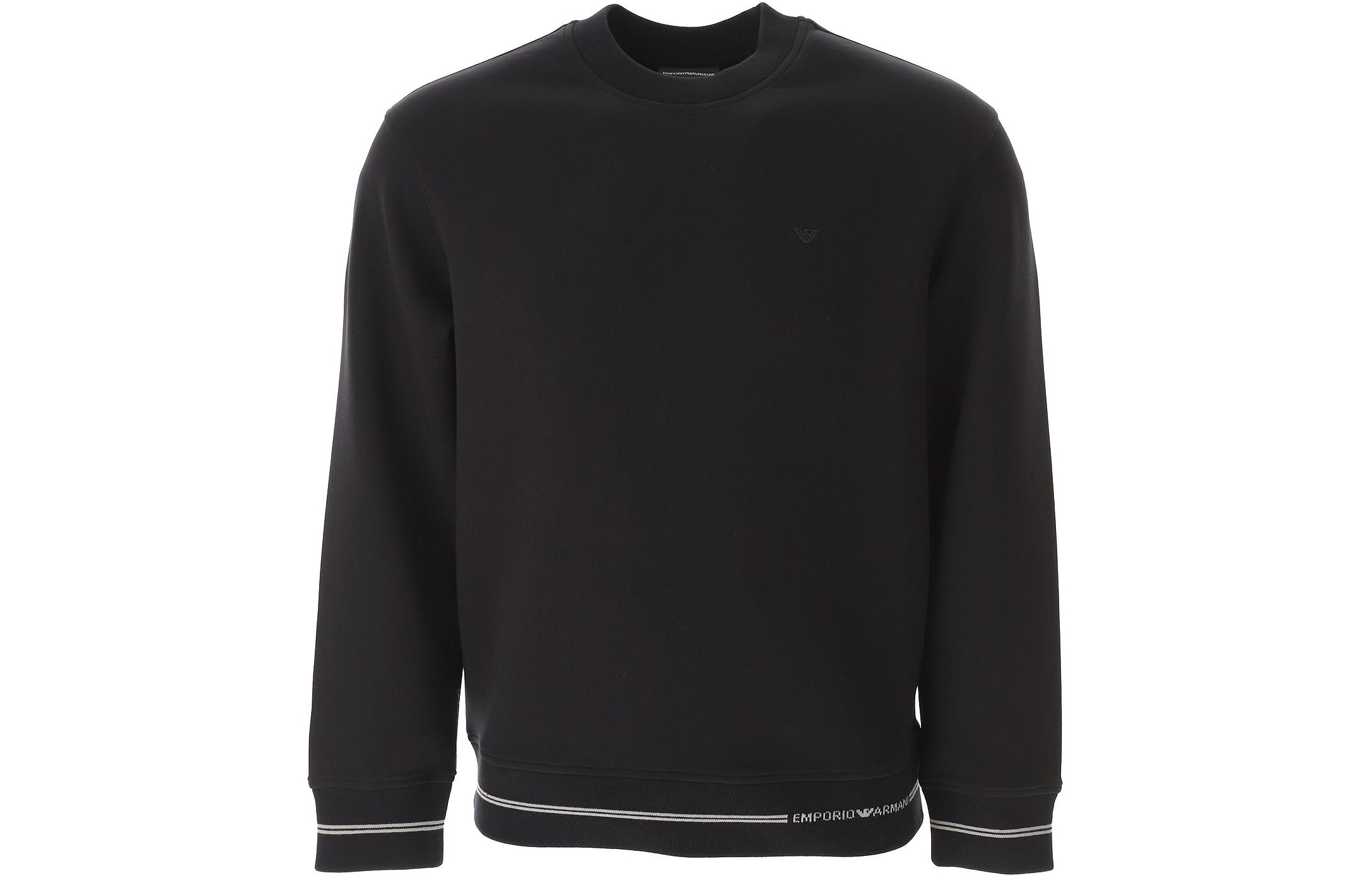 Details for EMPORIO ARMANI FW23  Letter Jacquard Navy Blue Casual Sweatshirt. 6R1MF2-1JHSZ-09R1