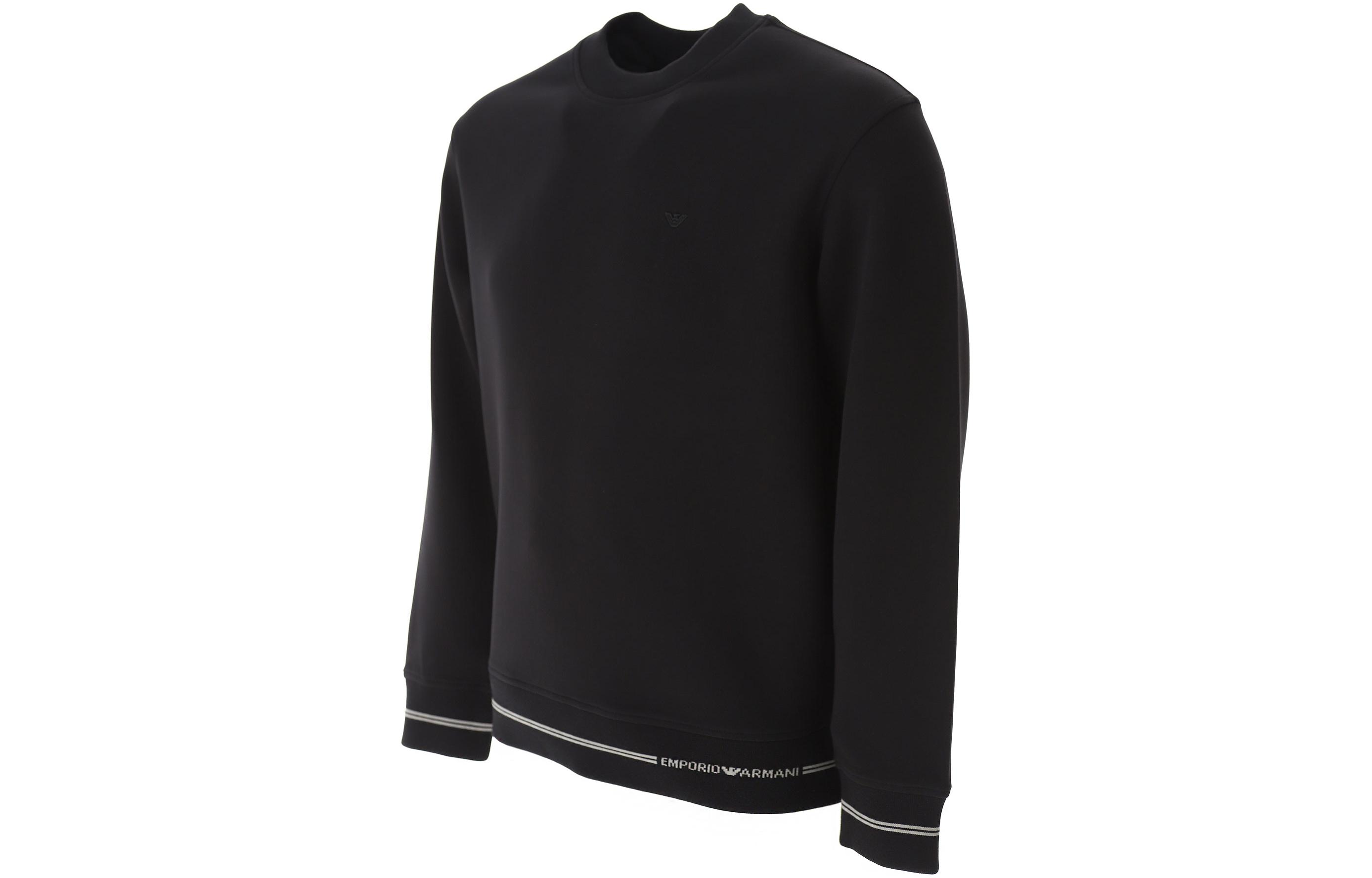 Cheap EMPORIO ARMANI FW23  Letter Jacquard Navy Blue Casual Sweatshirt. 6R1MF2-1JHSZ-09R1