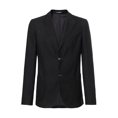 EMPORIO ARMANI FW23 Lightweight Single-Breasted Blazer Black H41G51-E1D01-999