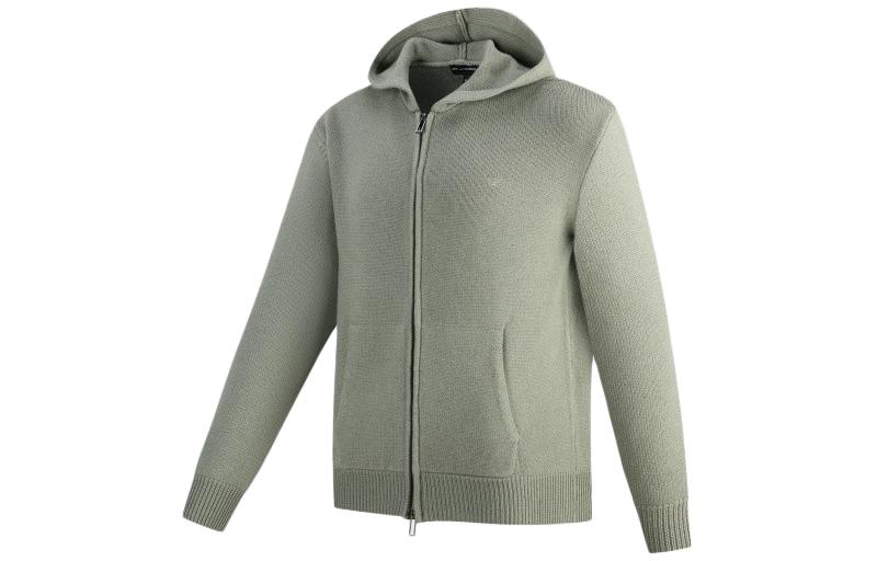 EMPORIO ARMANI FW23  Logo Embroidered Knit Hoodie. 6R1MX6-1MNAZ-0999 圖 7