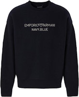 EMPORIO ARMANI FW23 Logo Print Black Crewneck Long Sleeve Sweater. 6R1MXD-1MNDZ-0920 EMPORIO ARMANI FW23 Logo Print Black Crewneck Long Sleeve Sweater. 6R1MXD-1MNDZ-0920