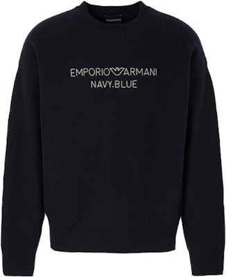 EMPORIO ARMANI FW23 Logo Print Black Crewneck Long Sleeve Sweater. 6R1MXD-1MNDZ-0920 Order EMPORIO ARMANI FW23 Logo Print Black Crewneck Long Sleeve Sweater. 6R1MXD-1MNDZ-0920