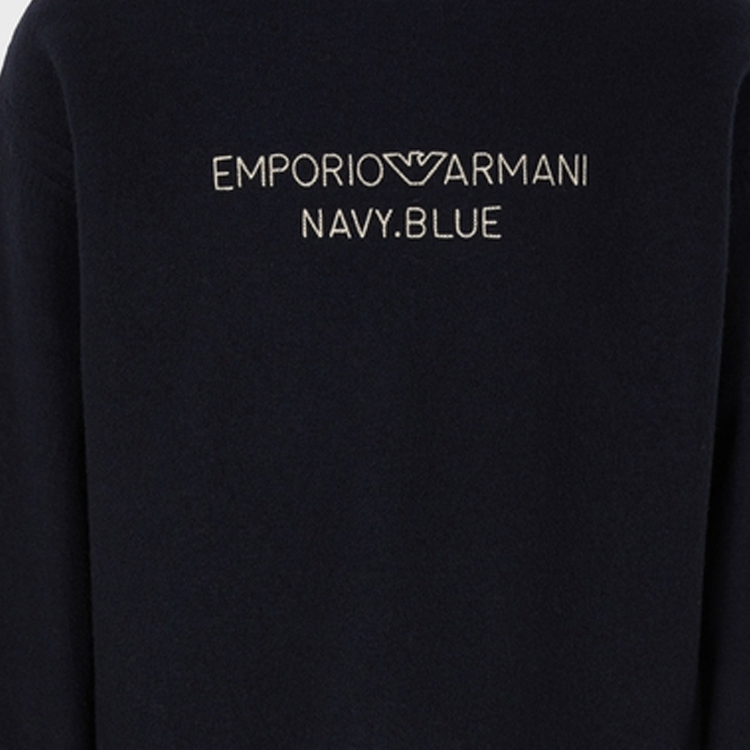 Sizing EMPORIO ARMANI FW23  Logo Print Black Crewneck Long Sleeve Sweater. 6R1MXD-1MNDZ-0920