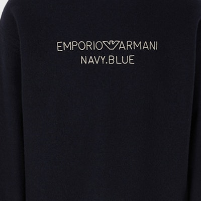 EMPORIO ARMANI FW23 Logo Print Black Crewneck Long Sleeve Sweater. 6R1MXD-1MNDZ-0920 Sizing EMPORIO ARMANI FW23 Logo Print Black Crewneck Long Sleeve Sweater. 6R1MXD-1MNDZ-0920