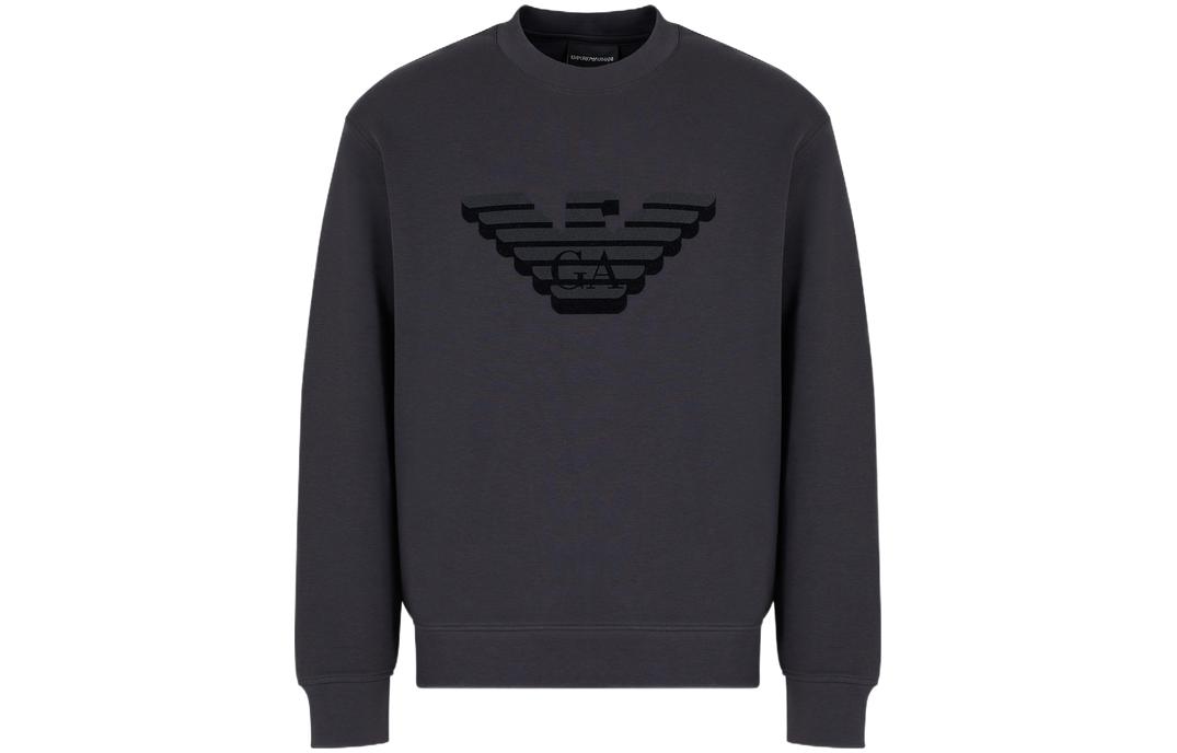 EMPORIO ARMANI FW23  Logo Print Crewneck Long Sleeve Sweatshirt. 6R1MG7-1JHSZ-08A4