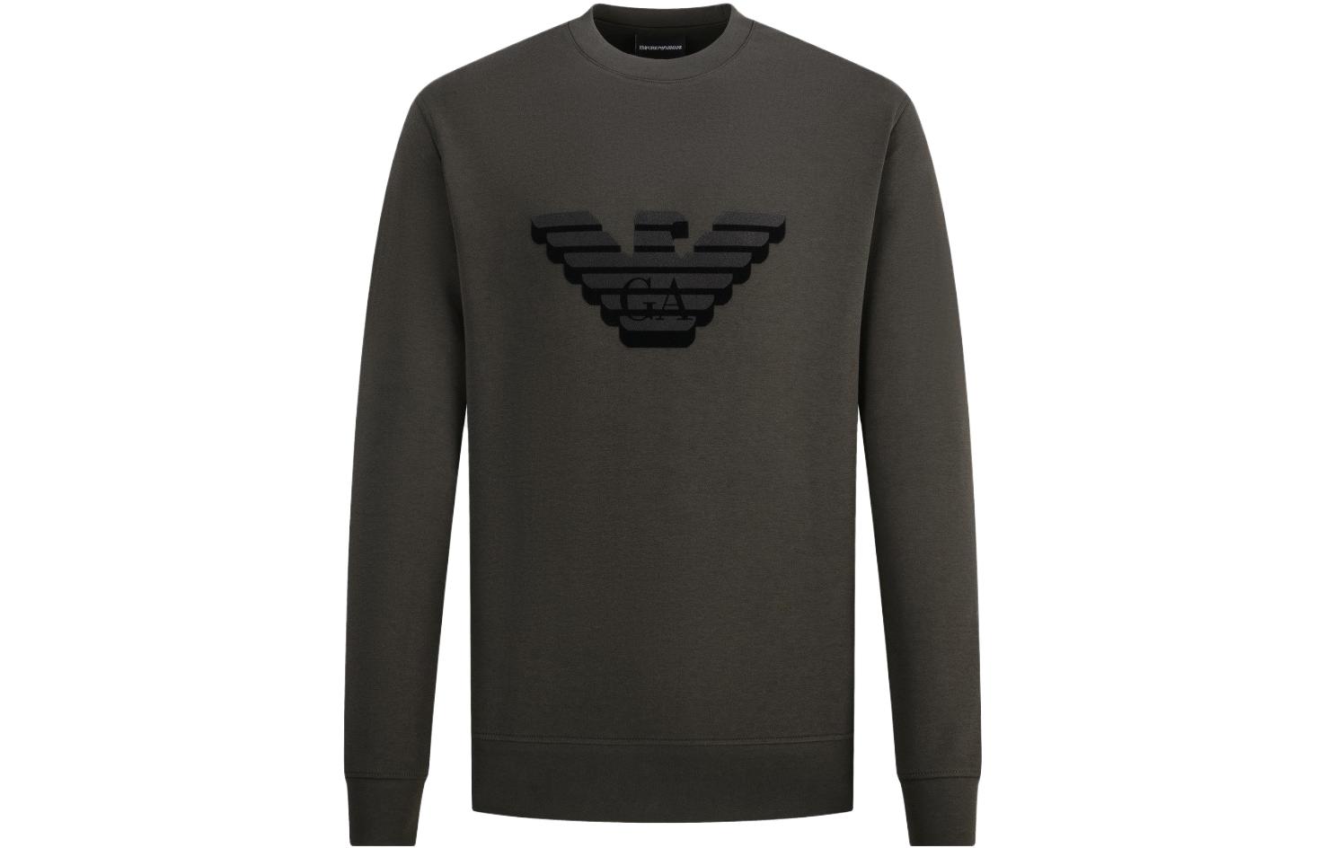 Order EMPORIO ARMANI FW23  Logo Print Crewneck Long Sleeve Sweatshirt. 6R1MG7-1JHSZ-08A4