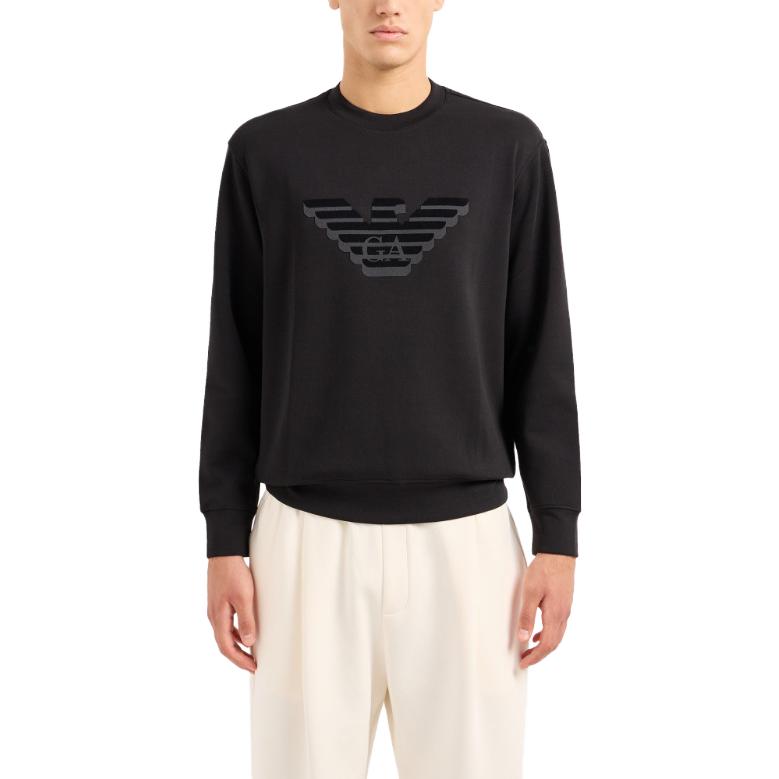 Purchase EMPORIO ARMANI FW23  Logo Print Crewneck Long Sleeve Sweatshirt. 6R1MG7-1JHSZ-08A4