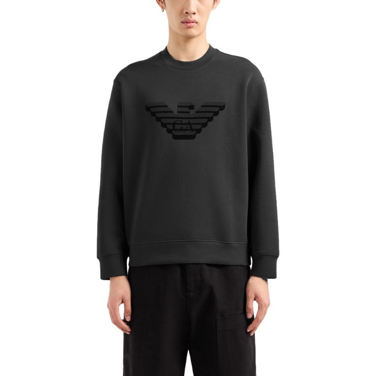 Details for EMPORIO ARMANI FW23  Logo Print Crewneck Long Sleeve Sweatshirt. 6R1MG7-1JHSZ-08A4