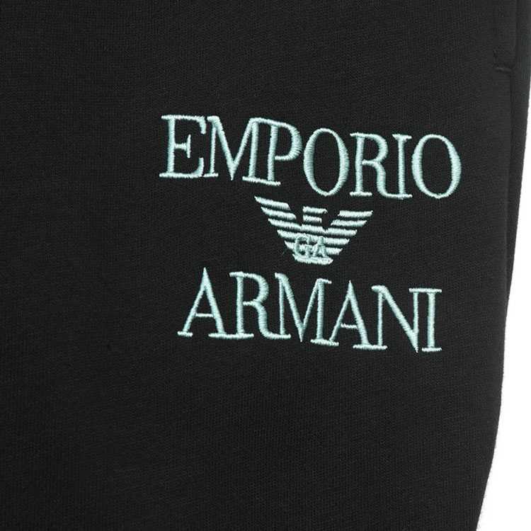 Cheap EMPORIO ARMANI FW23 标志印花套头衫套装 黑色 111943-3F571-00020