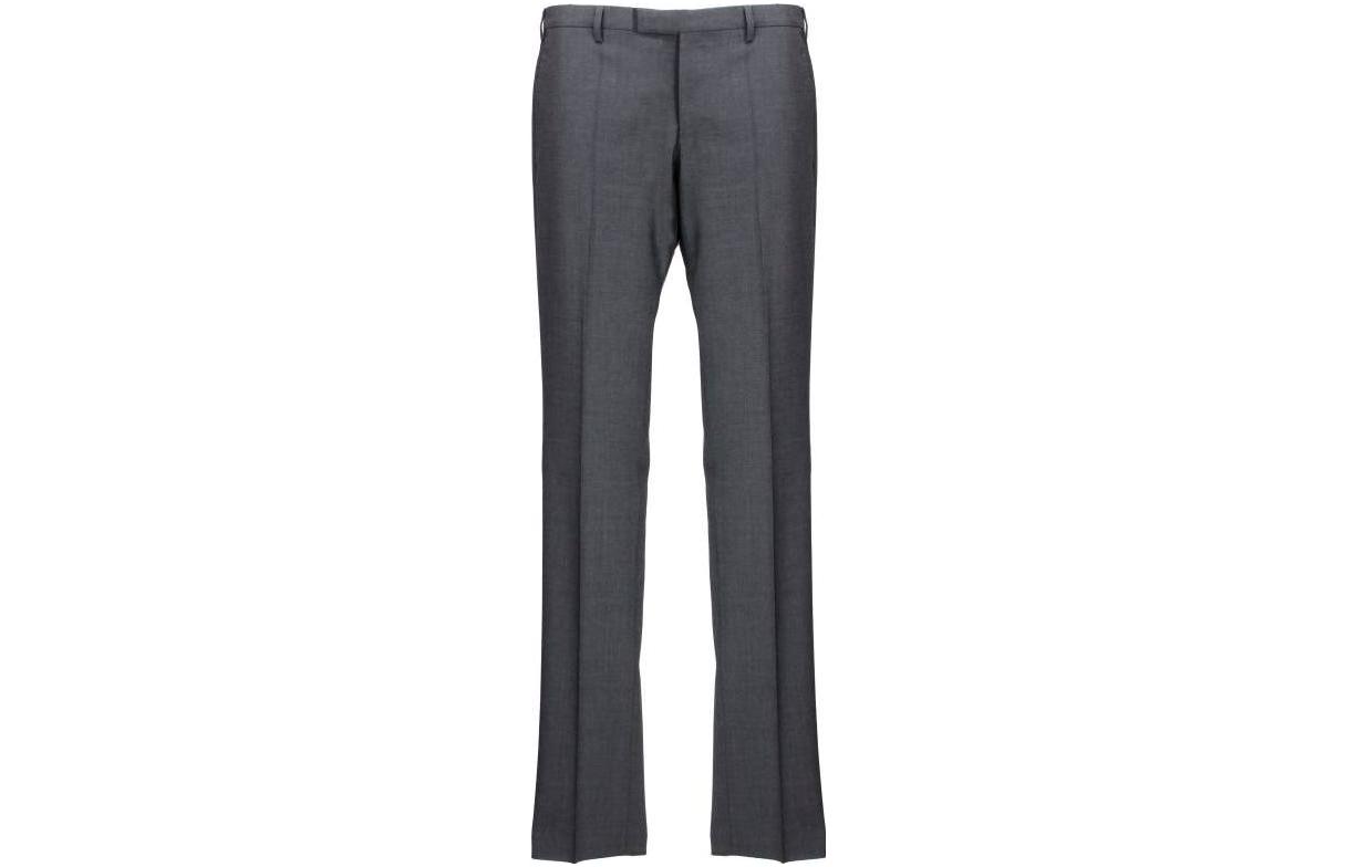 EMPORIO ARMANI FW23  Mid-Rise Straight Suit Pants Black Grey H41P0M01504631