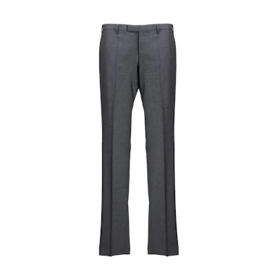 EMPORIO ARMANI FW23 Mid-Rise Straight Suit Pants Black Grey H41P0M01504631