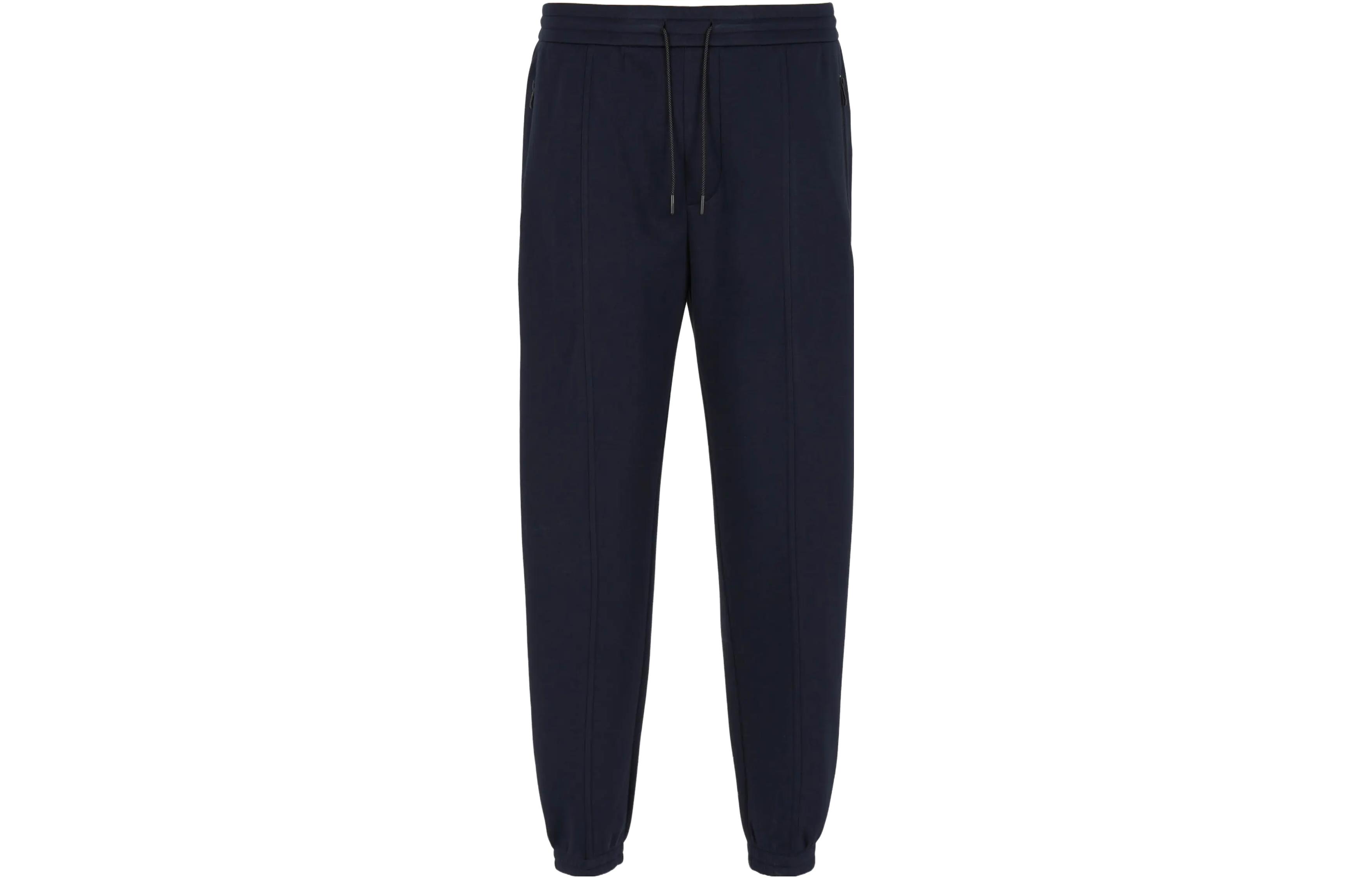 Order EMPORIO ARMANI FW23  Navy Blue Drawstring Jogger Casual Pants 6R1PQ0-1JNWZ-09B3