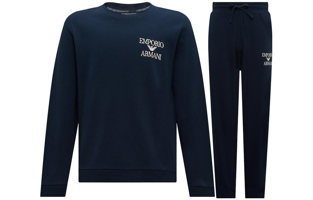 Order EMPORIO ARMANI FW23  Navy Blue Embroidered Casual Sportswear Set. 111943-3F571-0135