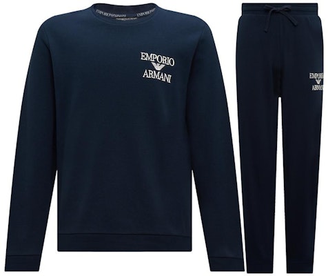 EMPORIO ARMANI FW23 Navy Blue Embroidered Casual Sportswear Set. 111943-3F571-0135 Order EMPORIO ARMANI FW23 Navy Blue Embroidered Casual Sportswear Set. 111943-3F571-0135