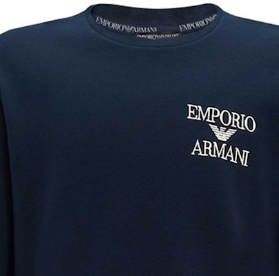 EMPORIO ARMANI FW23 Navy Blue Embroidered Casual Sportswear Set. 111943-3F571-0135 Details for EMPORIO ARMANI FW23 Navy Blue Embroidered Casual Sportswear Set. 111943-3F571-0135