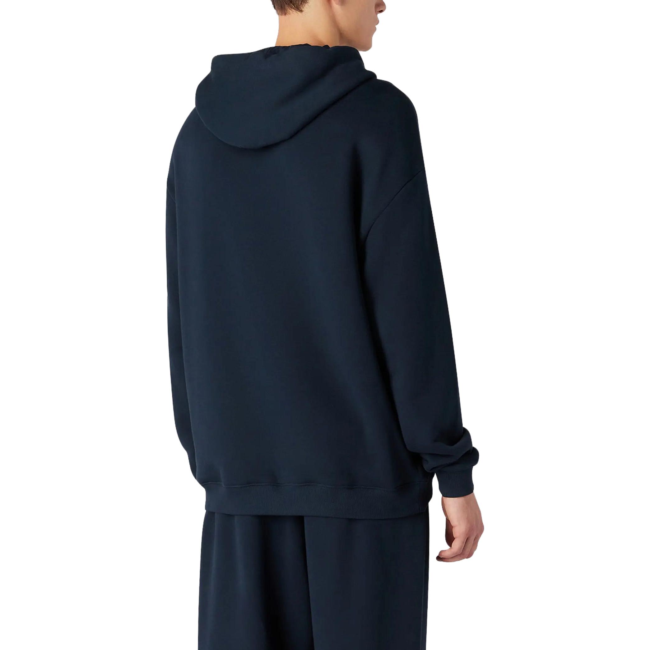 EMPORIO ARMANI FW23  Navy Blue Hoodie with Embroidered Lettering. 6R1M8P-1J7DZ-0954 圖 4
