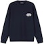 Buy EMPORIO ARMANI FW23 Navy Blue Logo Crewneck Pullover Sweatshirt. 8N1ML7-1JHSZ-0920