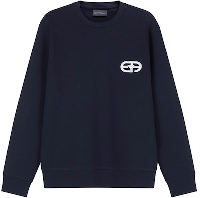 EMPORIO ARMANI FW23 Navy Blue Logo Crewneck Pullover Sweatshirt. 8N1ML7-1JHSZ-0920 Order EMPORIO ARMANI FW23 Navy Blue Logo Crewneck Pullover Sweatshirt. 8N1ML7-1JHSZ-0920