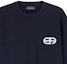 Cheap EMPORIO ARMANI FW23 Navy Blue Logo Crewneck Pullover Sweatshirt. 8N1ML7-1JHSZ-0920