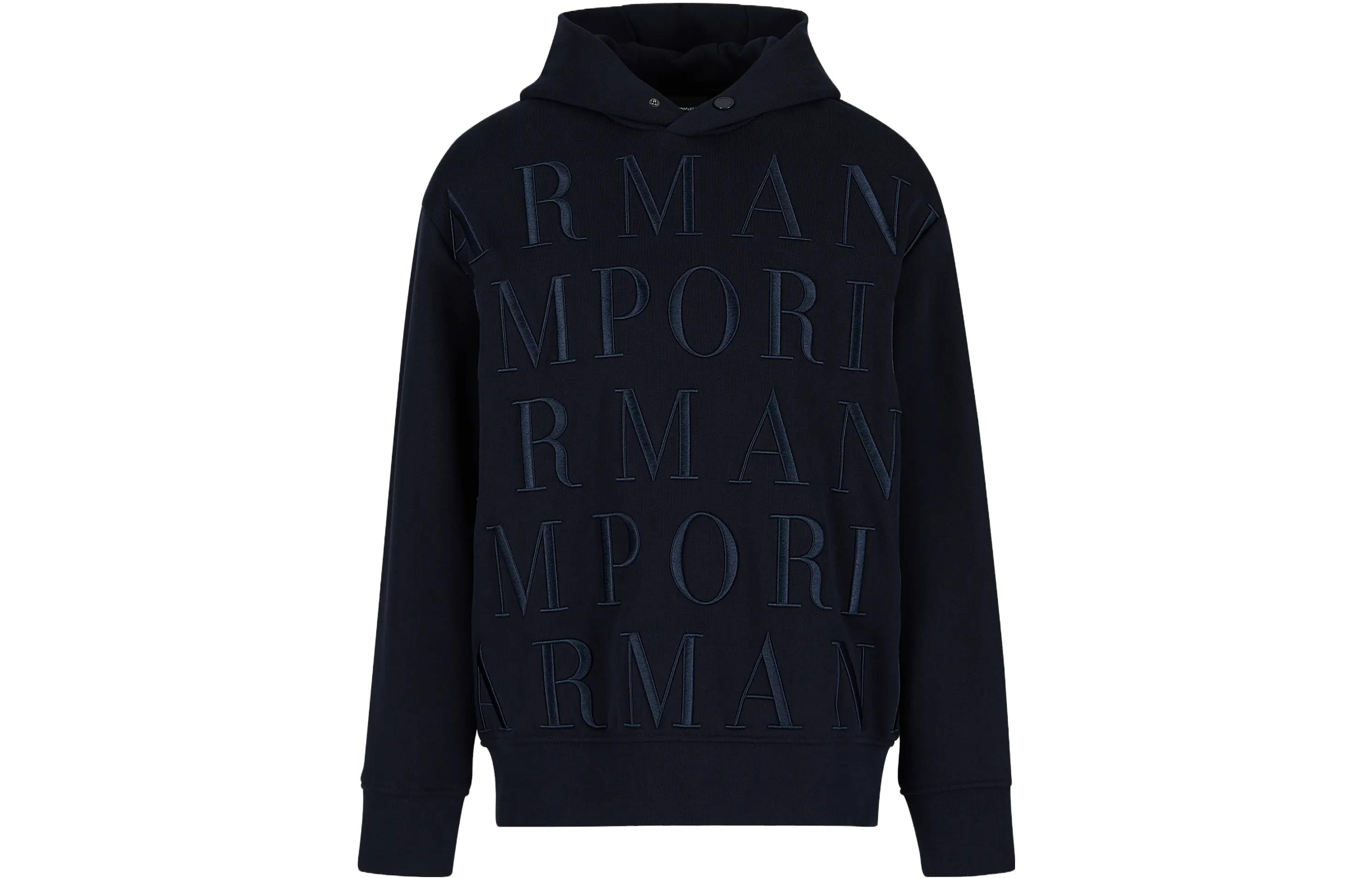 EMPORIO ARMANI FW23  Navy Blue Logo Embroidered Hoodie. 6R1MCR-1JWPZ-0920 圖 2