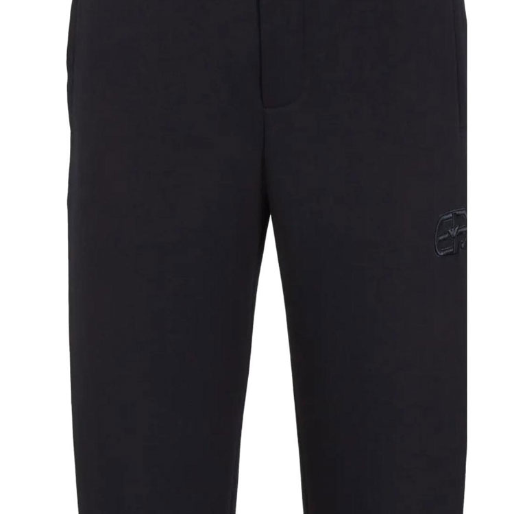 Sizing EMPORIO ARMANI FW23  Navy Blue Logo Embroidered Jogger Sweatpants. 8N1PT0-1JHSZ-0920