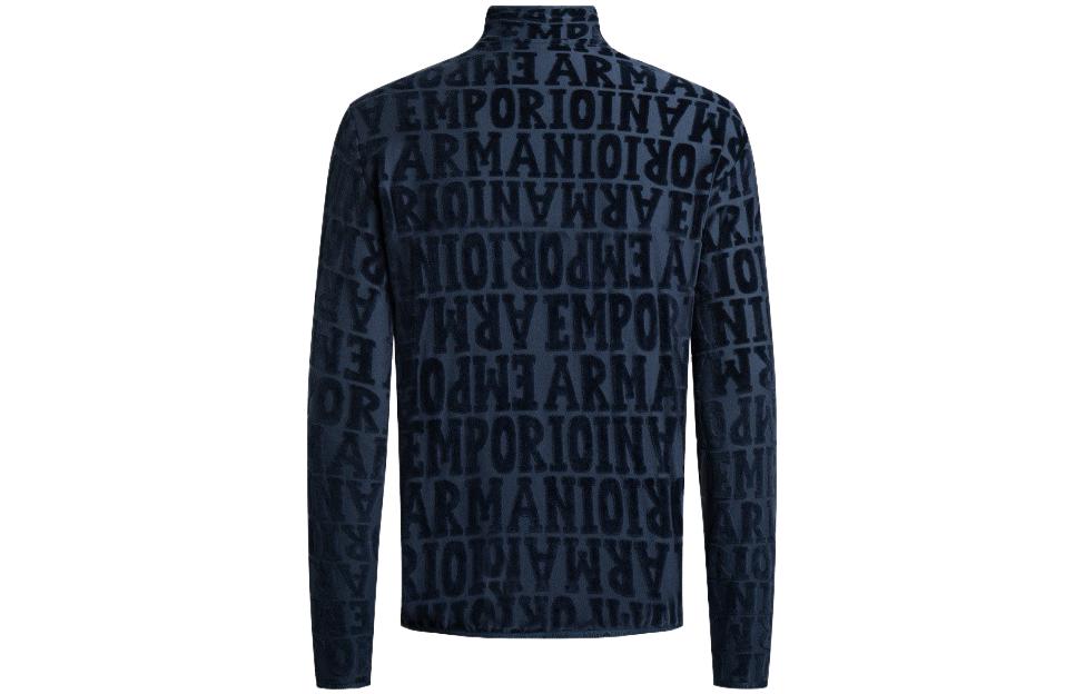 Lookbook エンポリオ アルマーニ FW23 ネイビー ロゴ レター ジップアップ ジャケット. 112001-3F589-45735