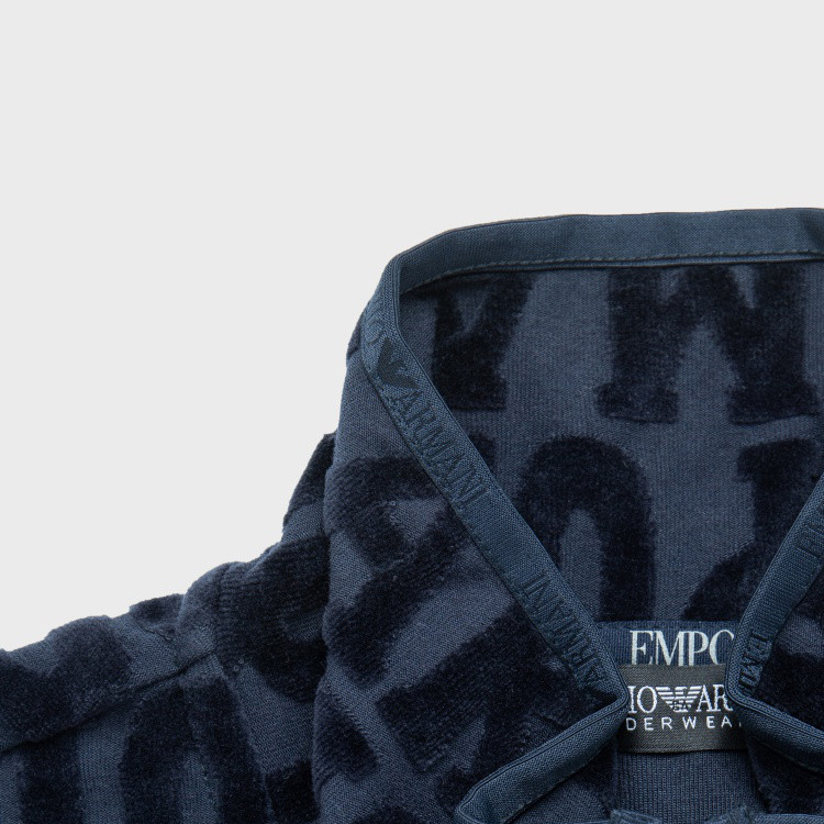 Purchase エンポリオ アルマーニ FW23 ネイビー ロゴ レター ジップアップ ジャケット. 112001-3F589-45735