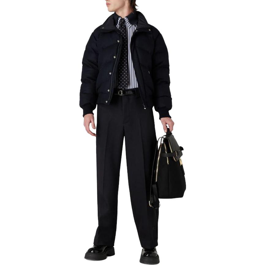 EMPORIO ARMANI FW23  Navy High Neck Zip Cotton Jacket 6R1B7R-1K23Z-0922 圖 3