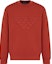 Order EMPORIO ARMANI FW23 Orange Logo Embroidered Casual Sweatshirt. 6R1ME7-1JHSZ-0454