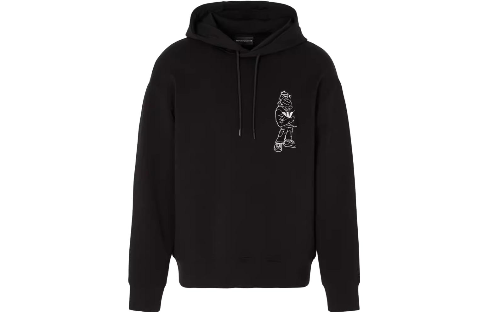 EMPORIO ARMANI FW23  Pattern Embroidered Long-Sleeve Hoodie. 6R1MG9-1JHSZ-0999 圖 5