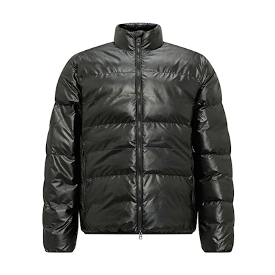 EMPORIO ARMANI FW23 Quilted Letter Print Cotton Jacket Black. 6RPB02-PN3VZ-0208