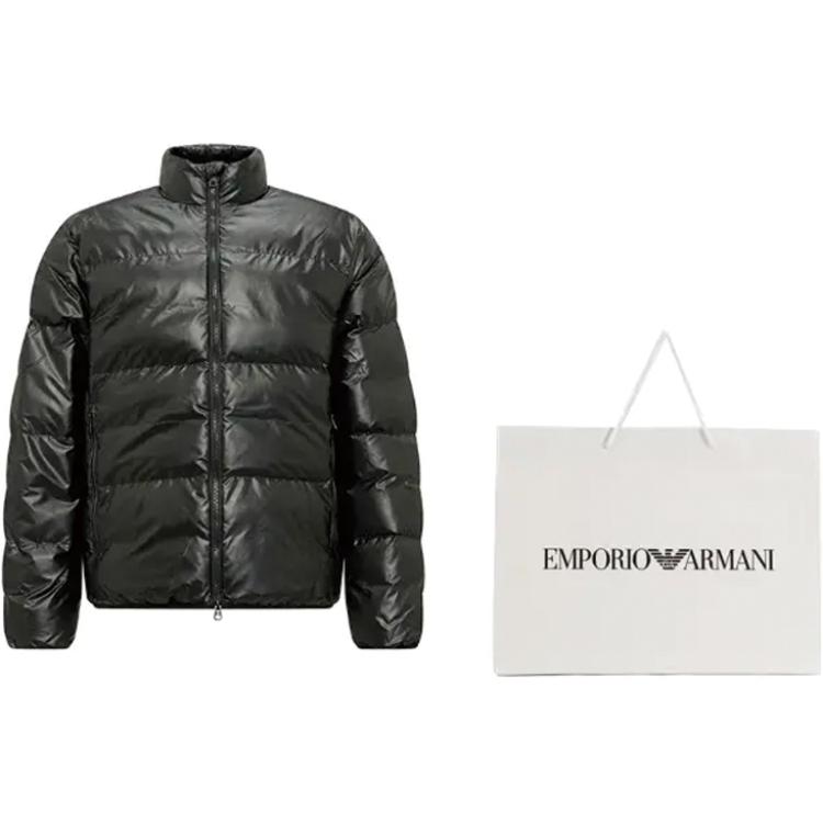 Purchase 安普里奥·阿玛尼 FW23 黑色绗缝字母印花棉夹克. 6RPB02-PN3VZ-0208