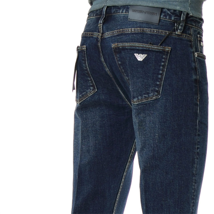 EMPORIO ARMANI FW23  Slim Fit Low-Rise Straight Jeans Deep Blue 3D1J75-1DRRZ-0942 圖 7