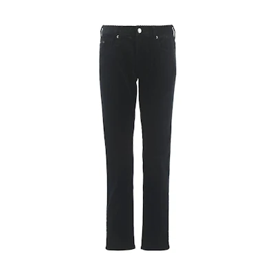 EMPORIO ARMANI FW23 Slim Fit Solid Color Zip Closure Casual Jeans. 6R1J06-1NHKZ-0920