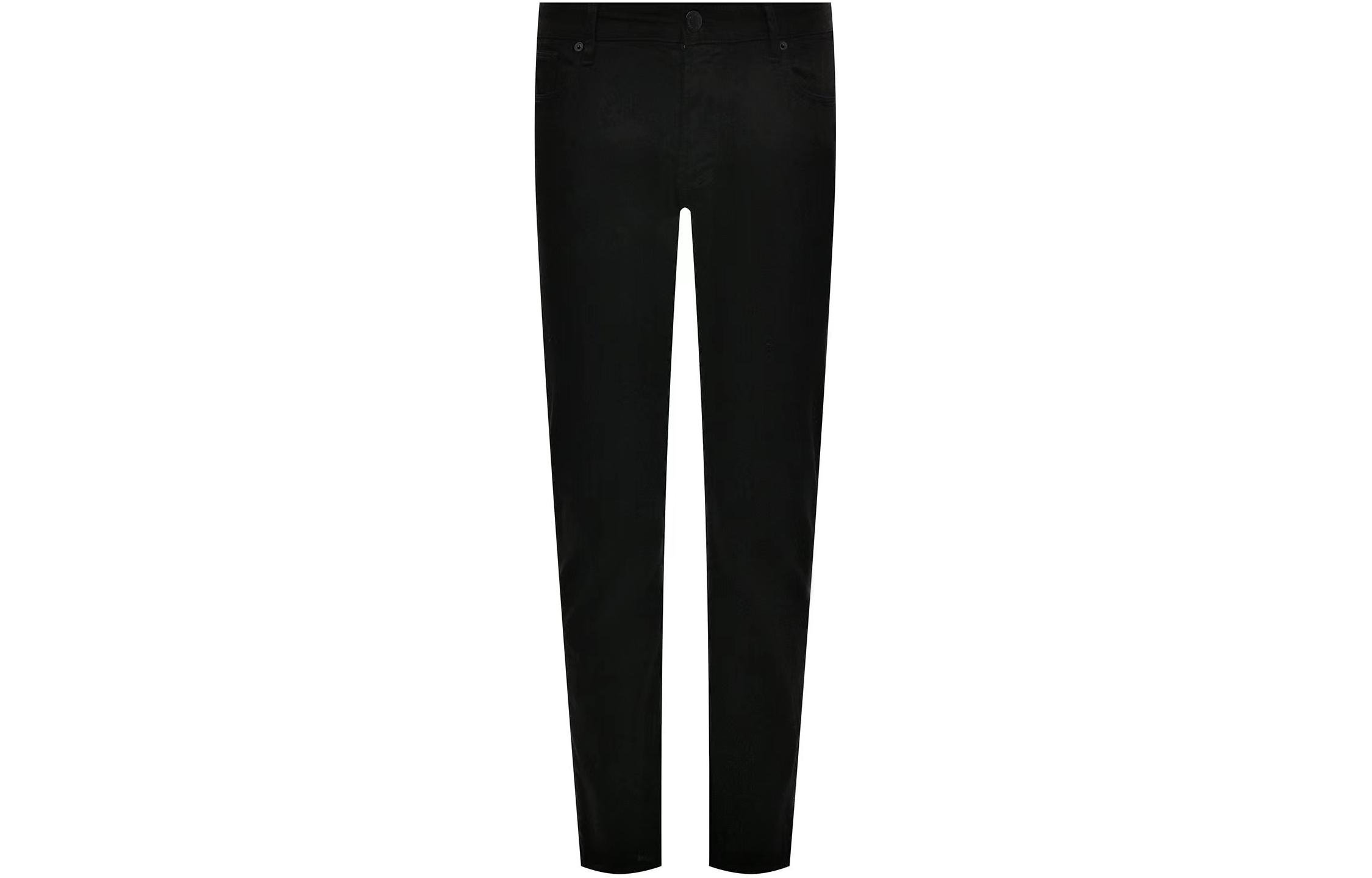 EMPORIO ARMANI FW23  Slim Low-Waist Straight Casual Pants Black 8N1J06-1DHDZ-0005