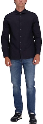 EMPORIO ARMANI FW23 Solid Color Casual Long Sleeve Button-Up Shirt 6R1C86-1NVYZ-1F1D4 Cheap EMPORIO ARMANI FW23 Solid Color Casual Long Sleeve Button-Up Shirt 6R1C86-1NVYZ-1F1D4