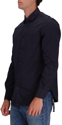 EMPORIO ARMANI FW23 Solid Color Casual Long Sleeve Button-Up Shirt 6R1C86-1NVYZ-1F1D4 2