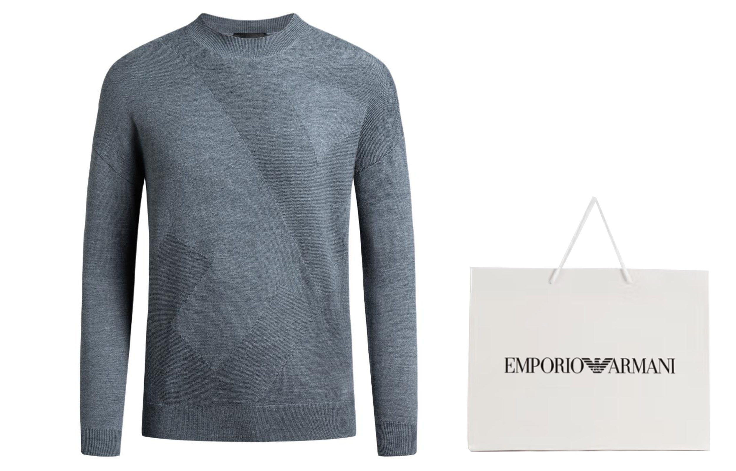 EMPORIO ARMANI FW23  Solid Color Logo Embroidered Crewneck Sweater. 6R1MX4-1MFVZ-F012 圖 5