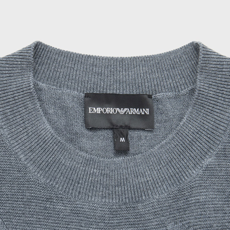 EMPORIO ARMANI FW23  Solid Color Logo Embroidered Crewneck Sweater. 6R1MX4-1MFVZ-F012 圖 6