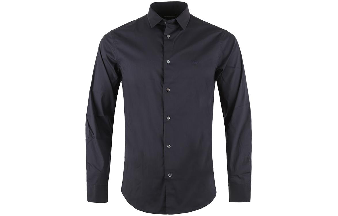 EMPORIO ARMANI FW23  Solid Color Long Sleeve Casual Button-Up Shirt 8N1C09-1N19Z-0934