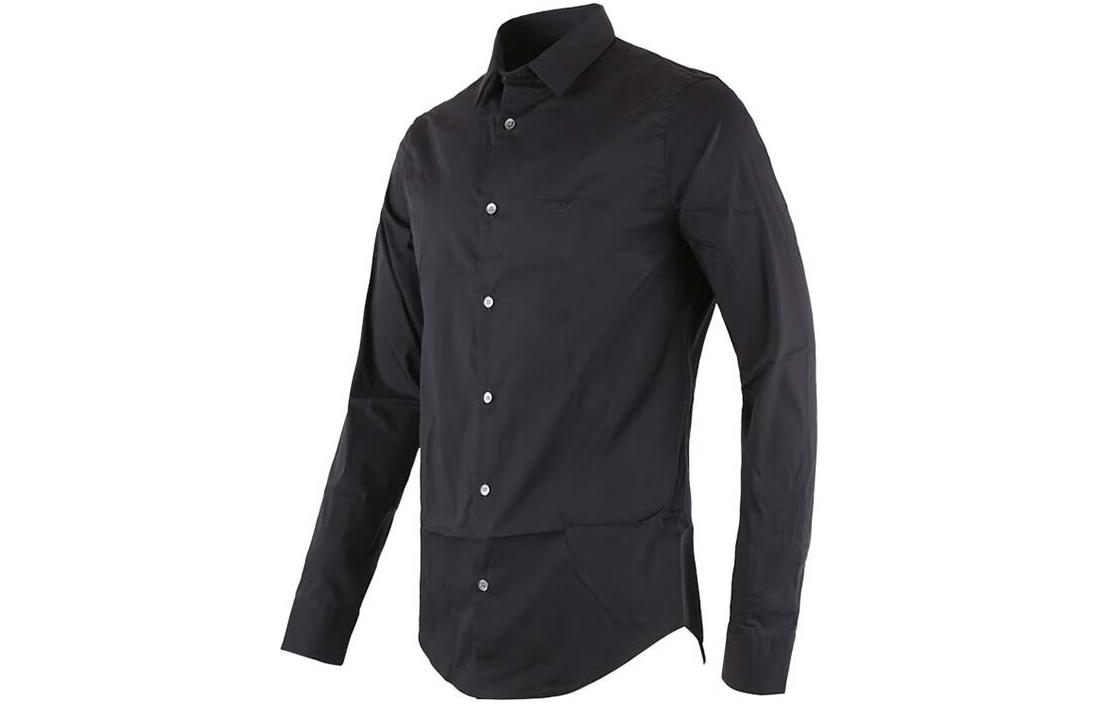 Sizing EMPORIO ARMANI FW23 Baju Lengan Panjang Kasual Warna Solid dengan Butang 8N1C09-1N19Z-0934