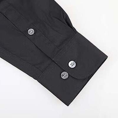 EMPORIO ARMANI FW23 Baju Lengan Panjang Kasual Warna Solid dengan Butang 8N1C09-1N19Z-0934 2