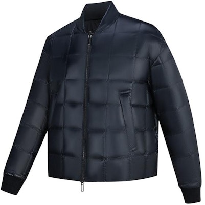 EMPORIO ARMANI FW23 Jaket Hangat Warna Solid dengan Kolar Berdiri dan Zipper. 6R1B84-1NHMZ-06D9 3