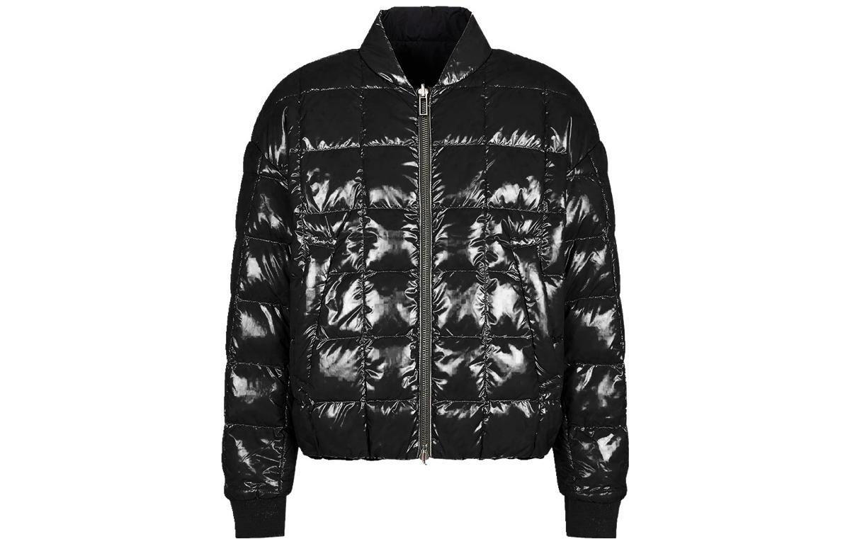 Order EMPORIO ARMANI FW23 Jaket Hangat Warna Solid dengan Kolar Berdiri dan Zipper. 6R1B84-1NHMZ-06D9